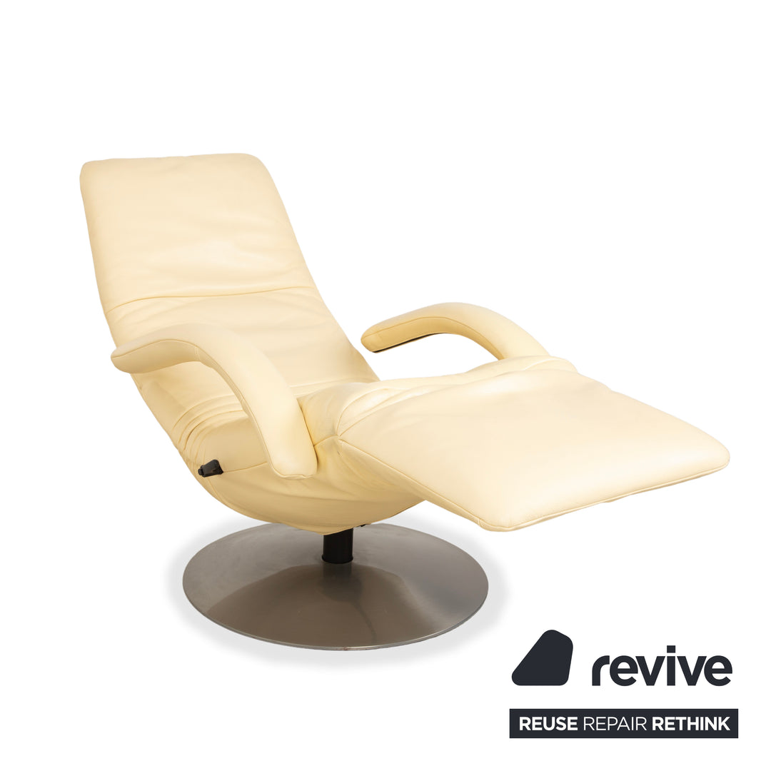 Jori Yoga Mono Move Leder Sessel Creme manuelle Funktion