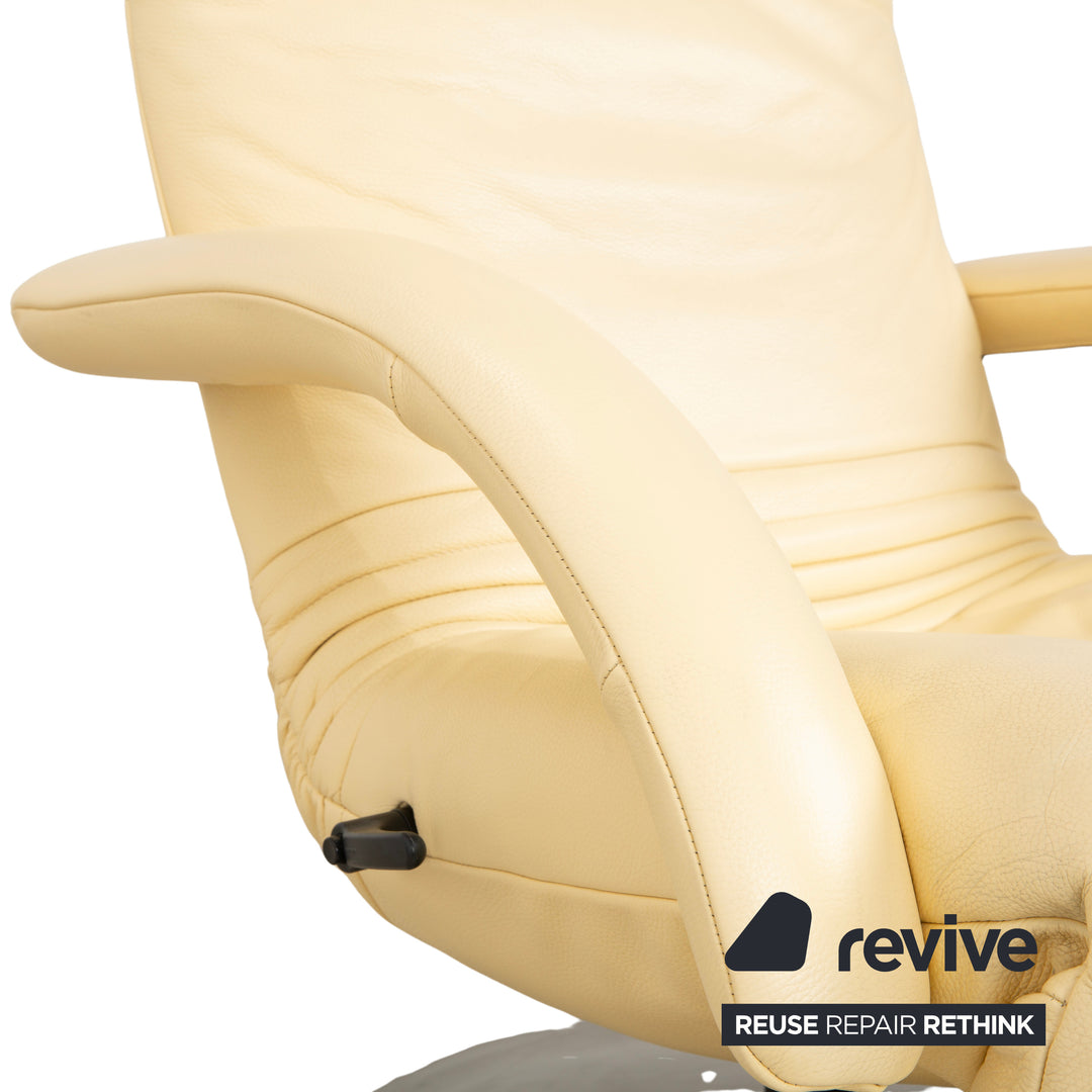 Jori Yoga Mono Move Leder Sessel Creme manuelle Funktion