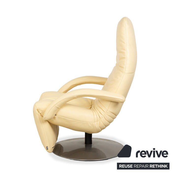 Jori Yoga Mono Move Leder Sessel Creme manuelle Funktion