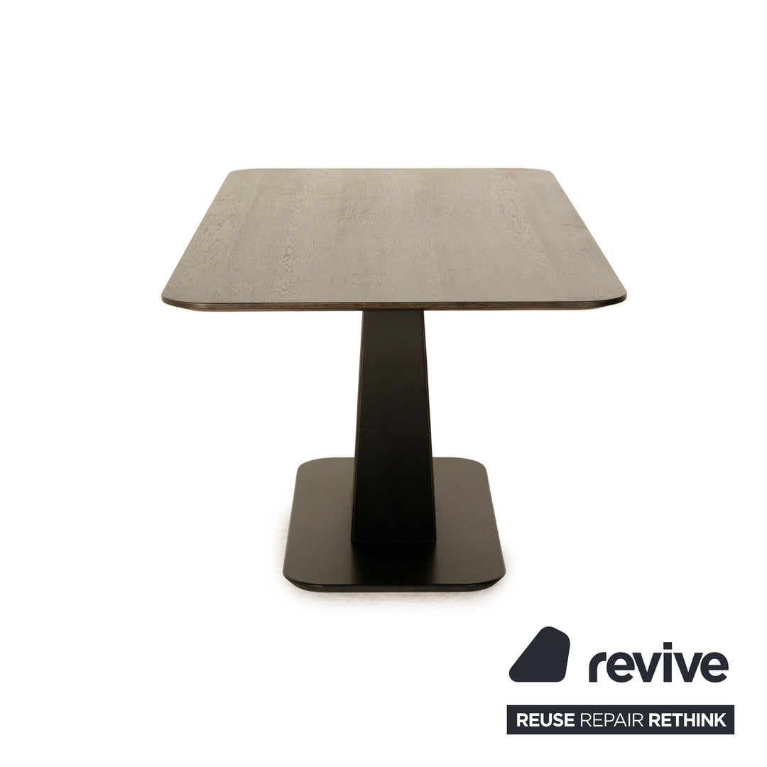 K + W upholstered furniture Variano Malito wood dark brown dining table wild oak 180 x 76 x 90 cm