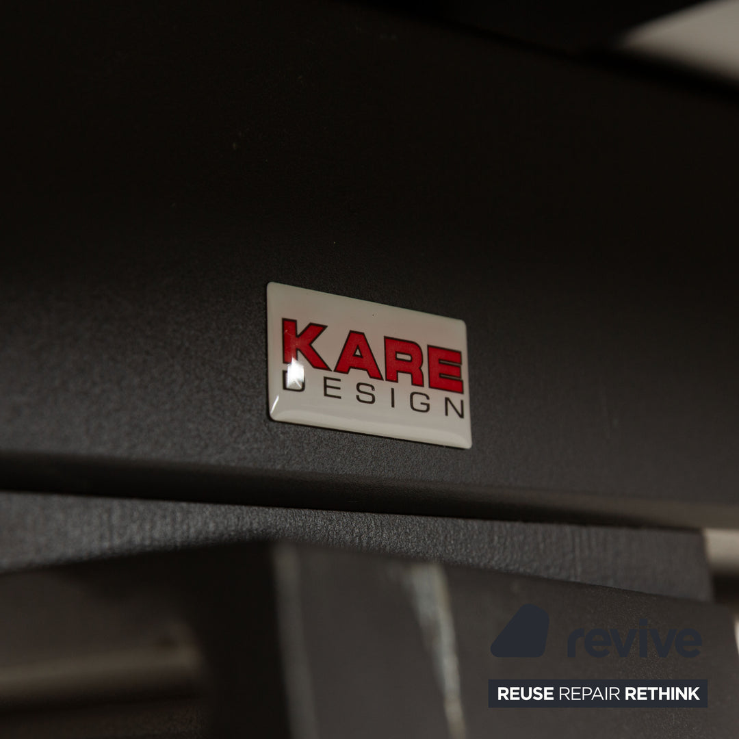 KARE Amsterdam glass/ceramic dining table grey brown extendable 160-242 x 78 x 90 cm