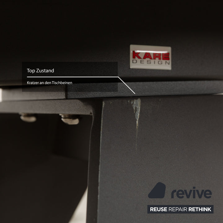 KARE Amsterdam glass/ceramic dining table grey brown extendable 160-242 x 78 x 90 cm