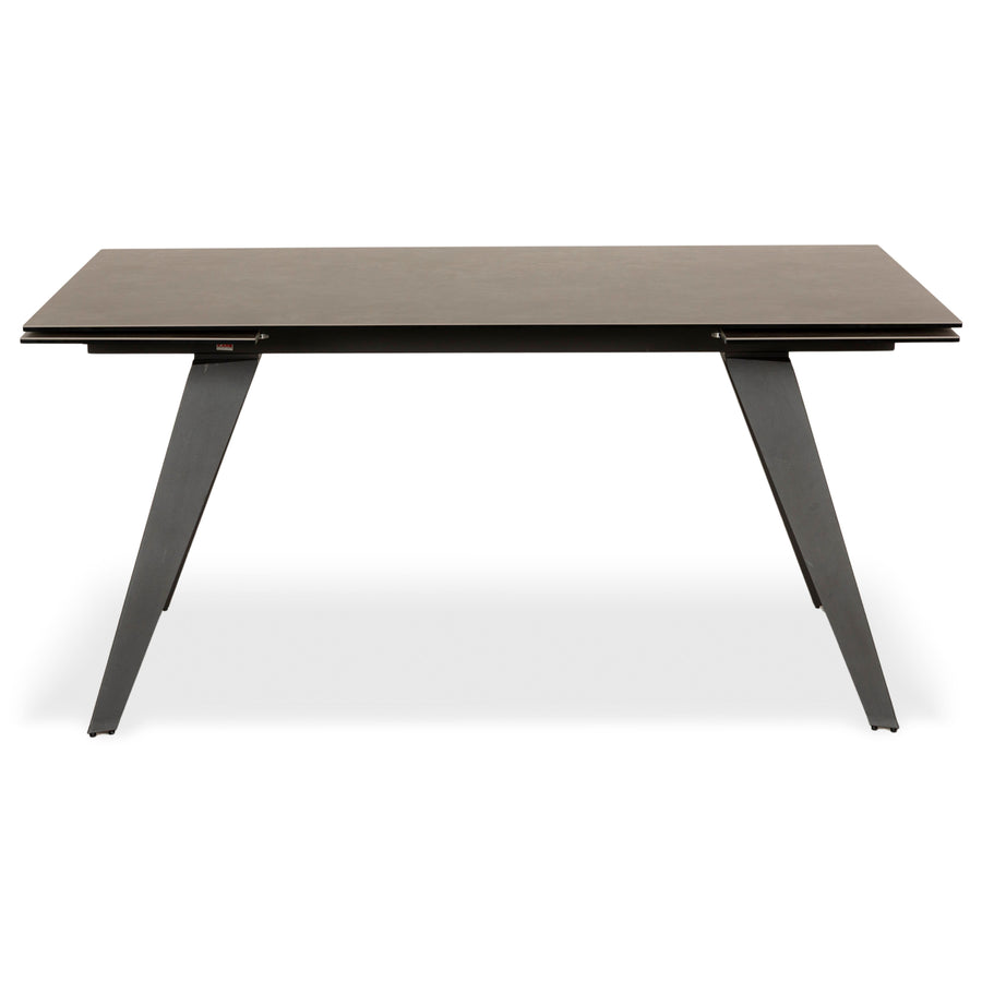 KARE Amsterdam glass/ceramic dining table grey brown extendable 160-242 x 78 x 90 cm