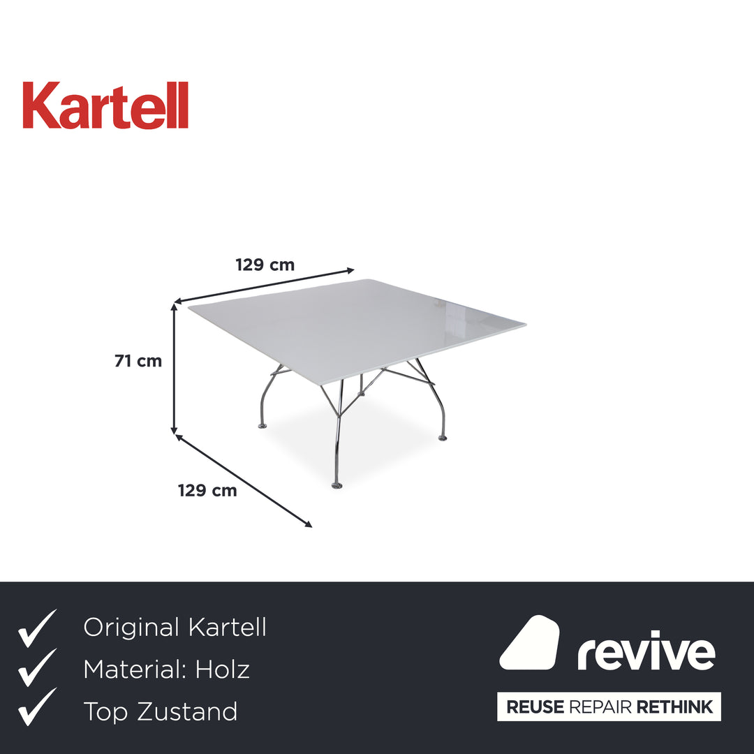 Kartell Glossy Holz Esstisch Weiß