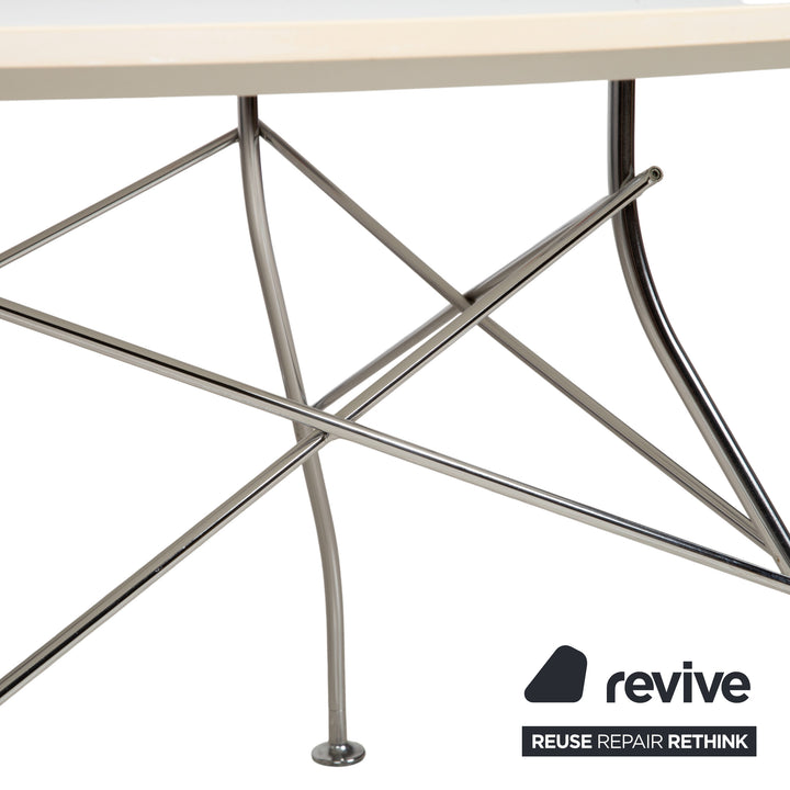 Kartell Glossy Holz Metall Esstisch Weiß Esszimmer 129 x 129 cm