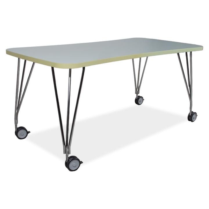 Kartell Max Holz Schreibtisch Weiß Rollen Home Office 159 x 80 cm