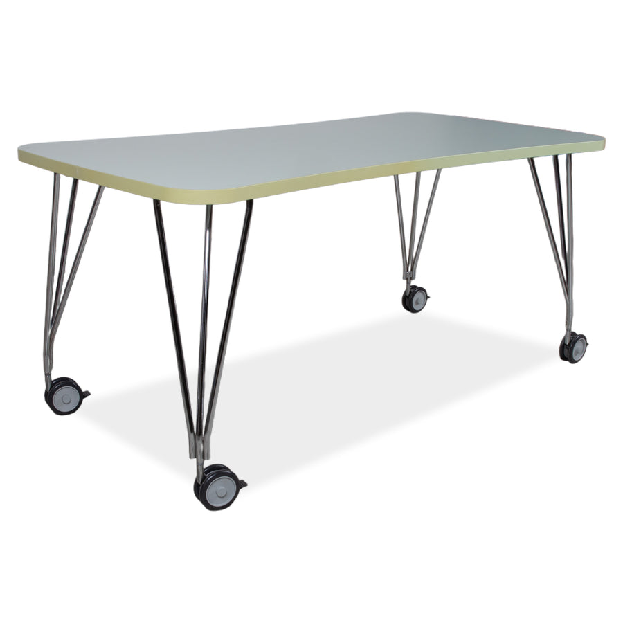Kartell Max Holz Schreibtisch Weiß Rollen Home Office 159 x 80 cm