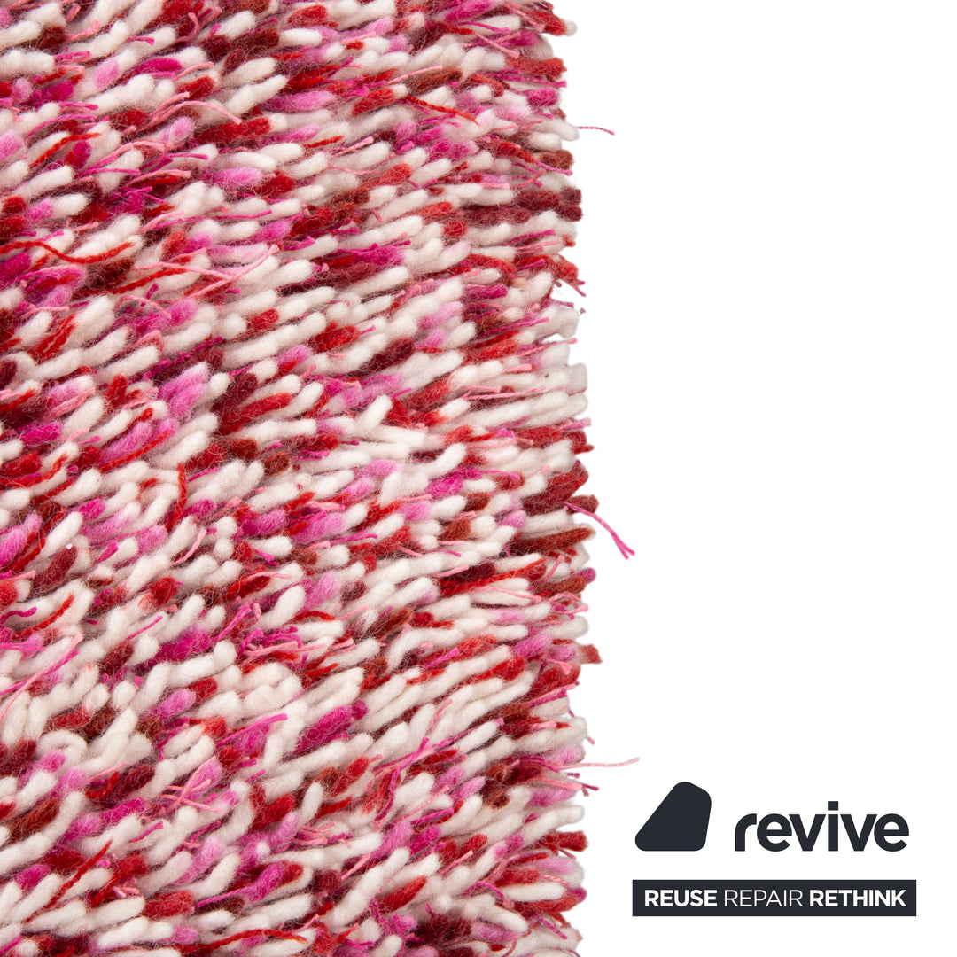 Kasthall Wolle Teppich Rot Pink Weiß by Gunilla Lauerhem-Ullberg 200 x 200 cm