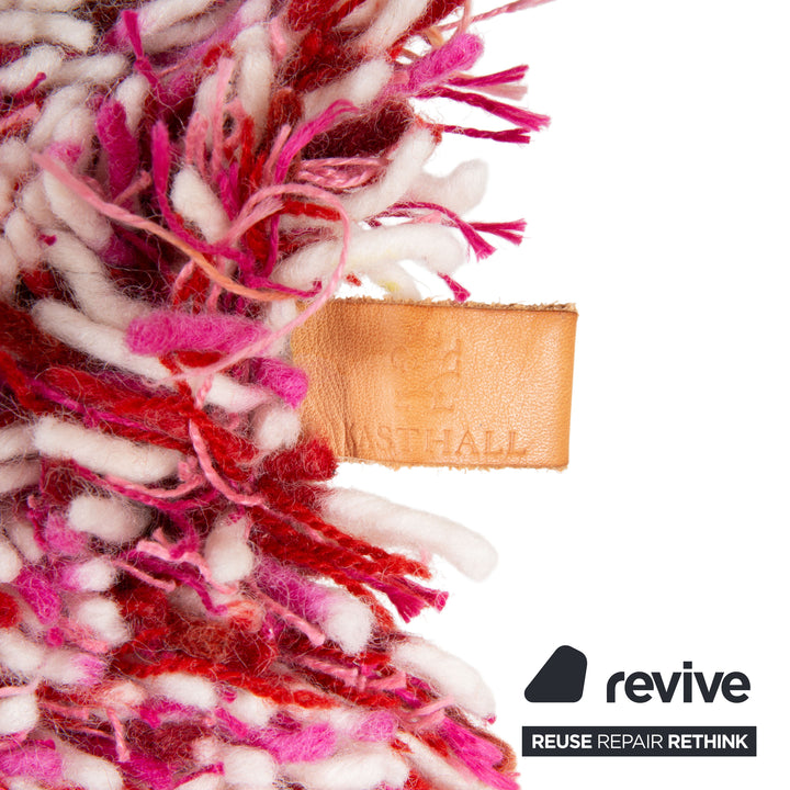 Kasthall Wool Rug Red Pink White by Gunilla Lauerhem-Ullberg 200 x 200 cm