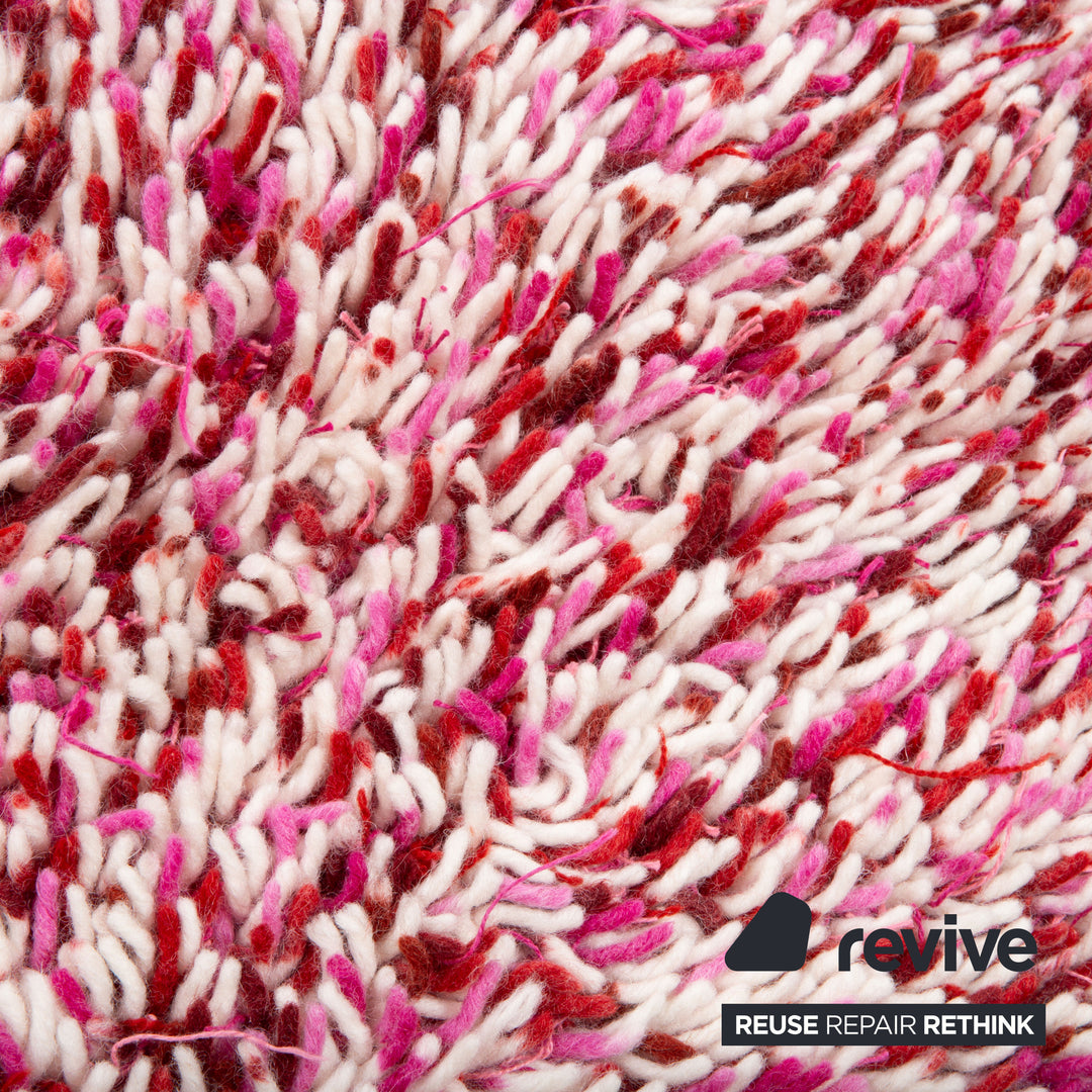 Kasthall Wolle Teppich Rot Pink Weiß by Gunilla Lauerhem-Ullberg 200 x 200 cm