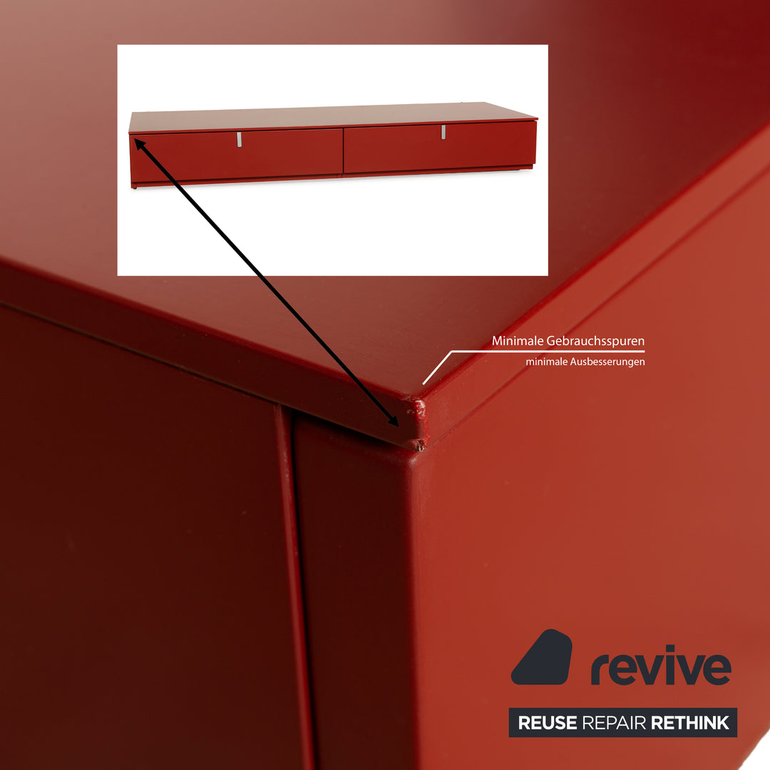 Kettnacker wooden sideboard red lowboard