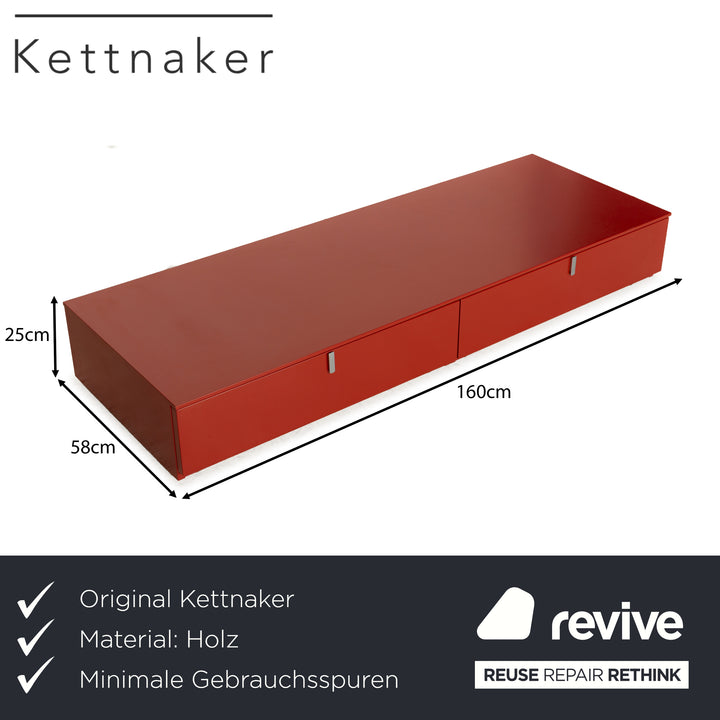 Kettnacker wooden sideboard red lowboard
