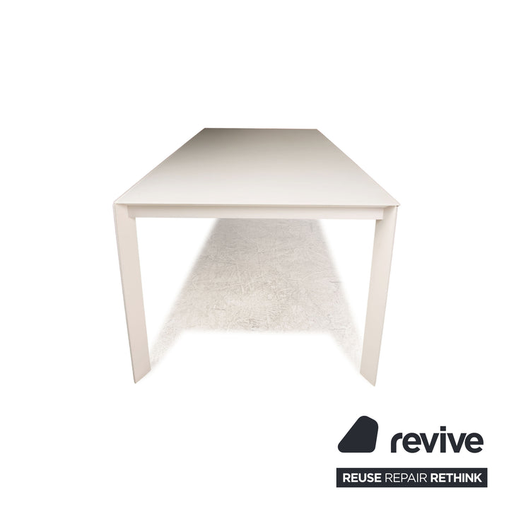 Kettnacker SOMA glass dining table white frosted glass 220x95