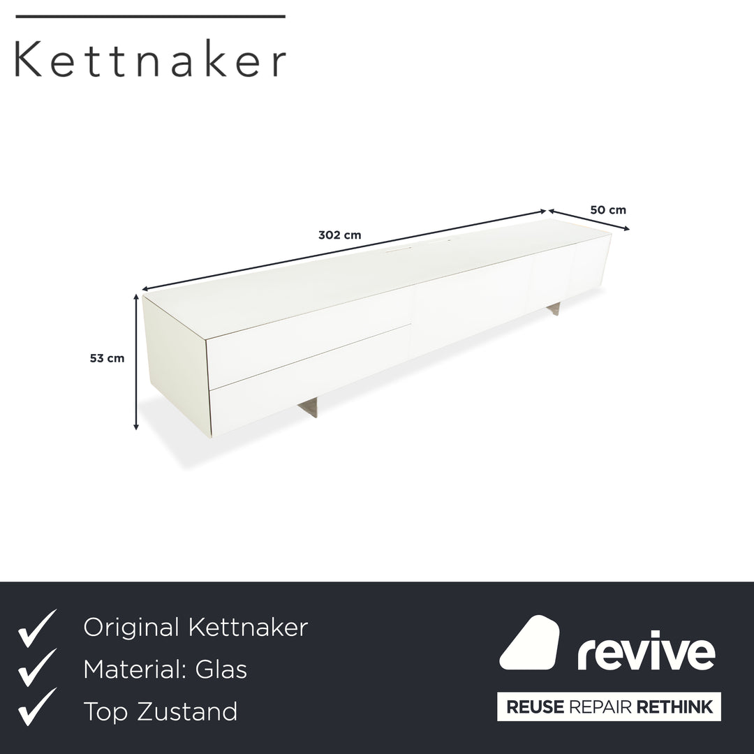 Kettnacker SOMA Glas Sideboard Weiß