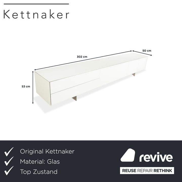 Kettnacker SOMA Glas Sideboard Weiß