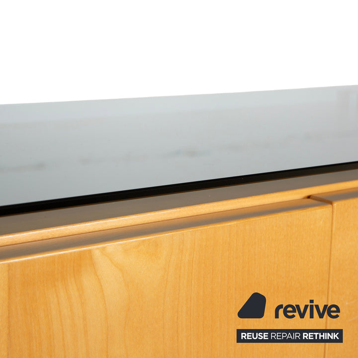 Kettnaker wooden sideboard brown black highboard glass stone