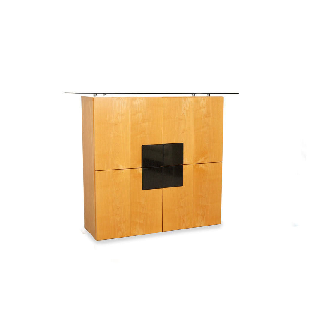 Kettnaker wooden sideboard brown black highboard glass stone