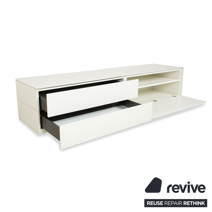 Buffet en bois Kettnaker blanc crème avec compartiments et tiroirs