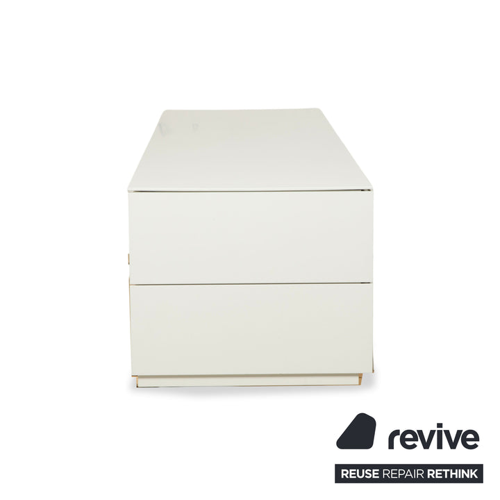 Buffet en bois Kettnaker blanc crème avec compartiments et tiroirs