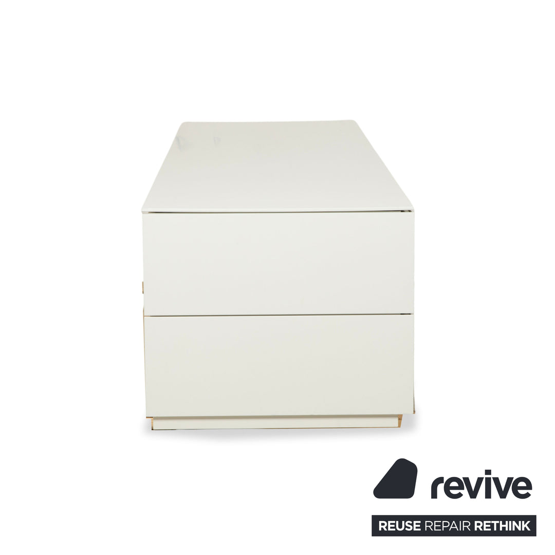 Kettnaker Holz Sideboard Creme Weiß Barfach Schubladen