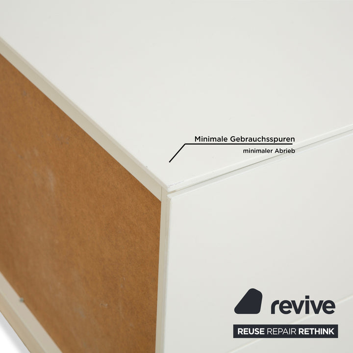 Buffet en bois Kettnaker blanc crème avec compartiments et tiroirs