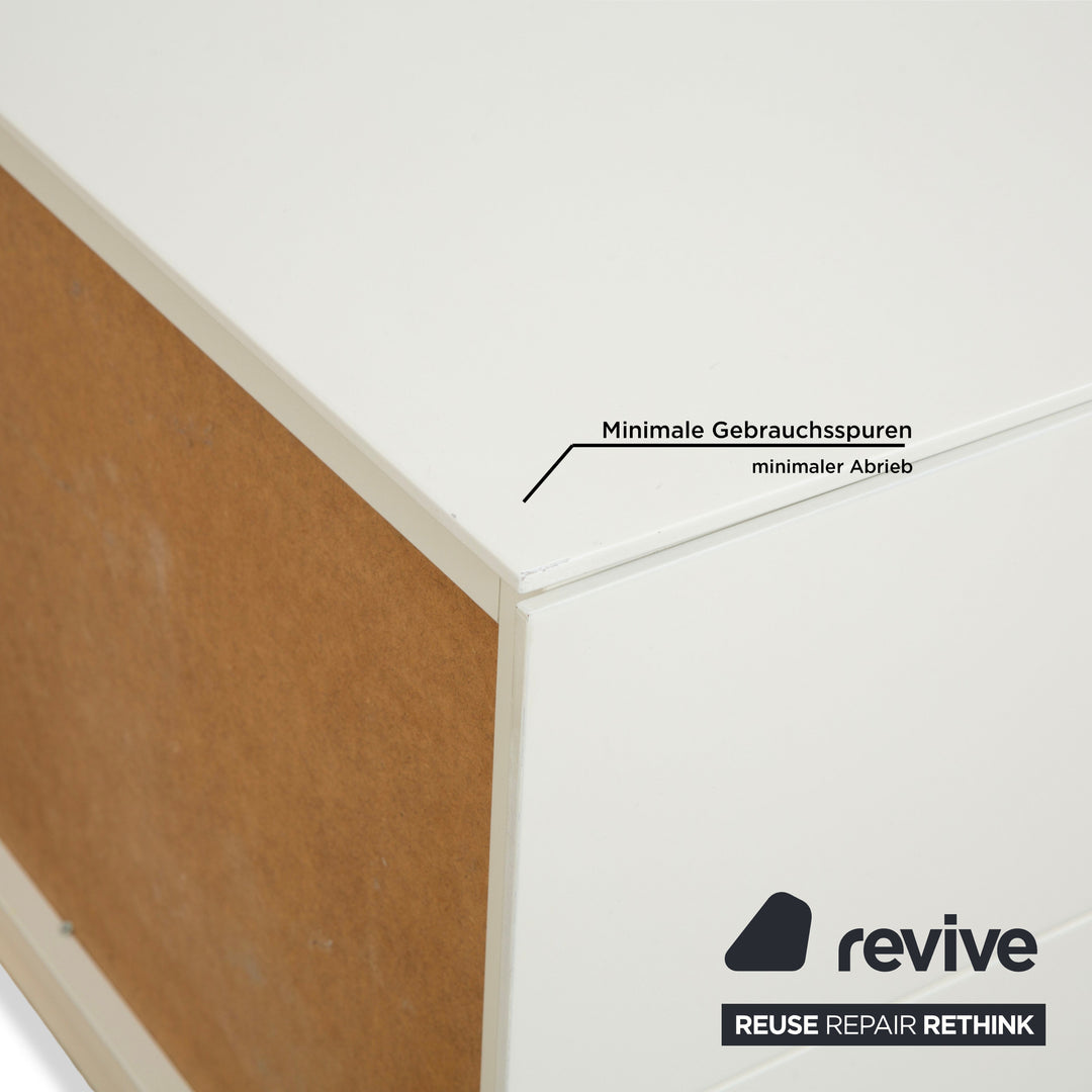 Kettnaker Holz Sideboard Creme Weiß Barfach Schubladen