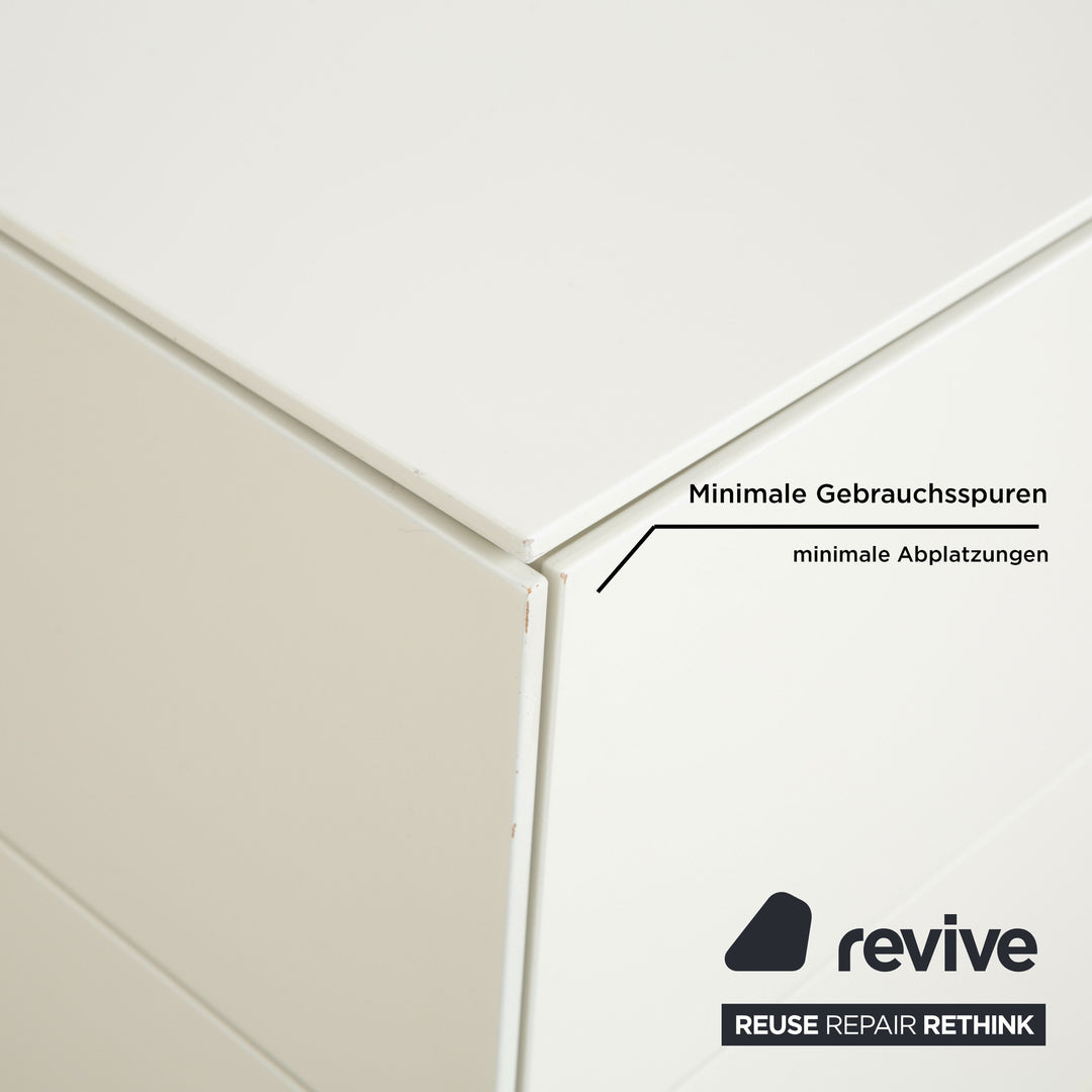 Buffet en bois Kettnaker blanc crème avec compartiments et tiroirs