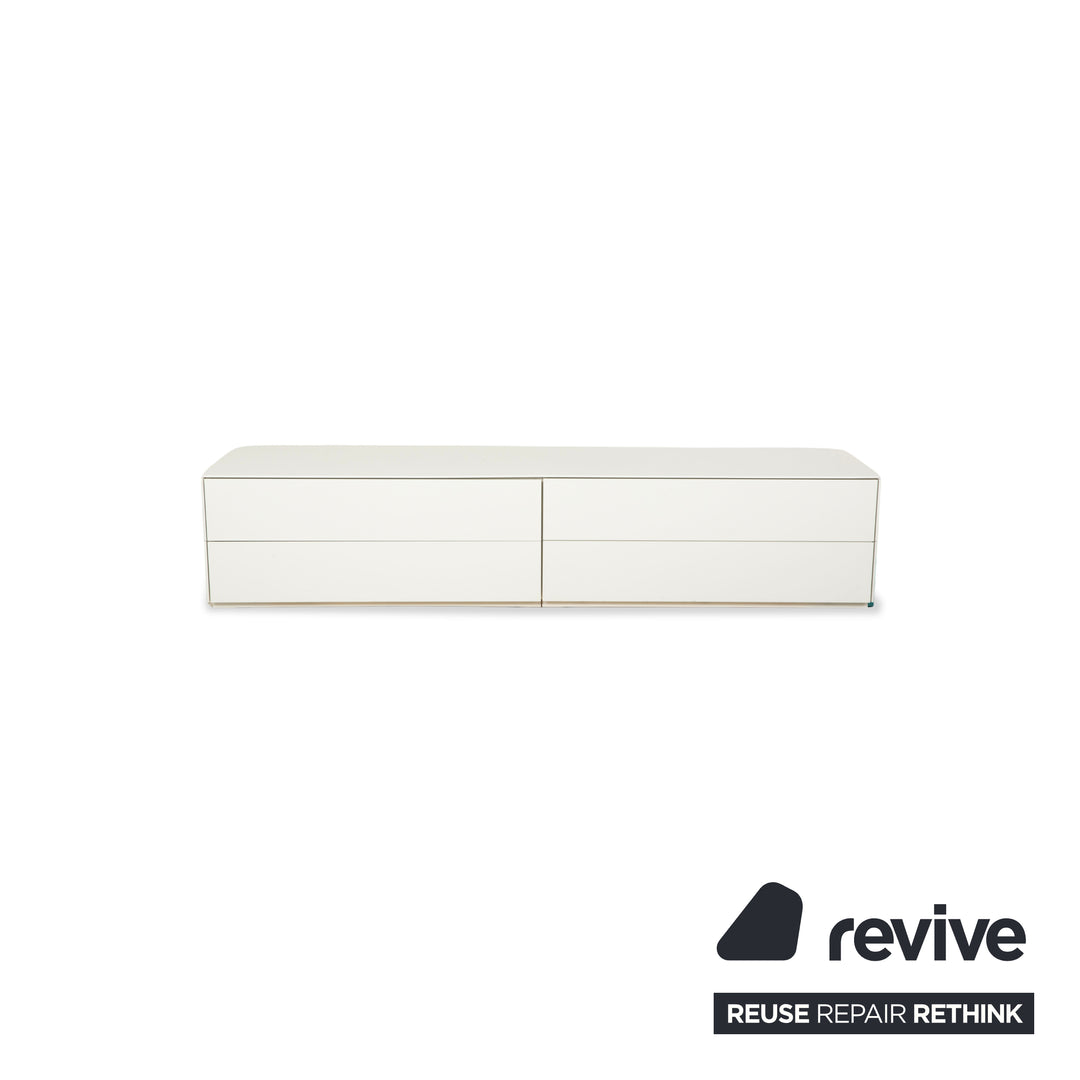 Buffet en bois Kettnaker blanc crème avec compartiments et tiroirs