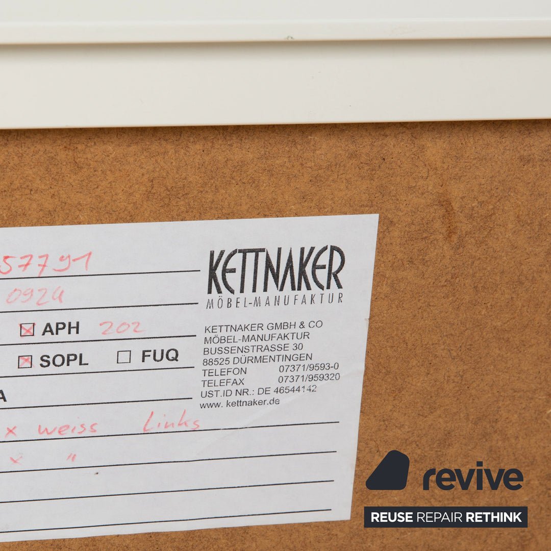 Buffet en bois Kettnaker blanc crème avec compartiments et tiroirs