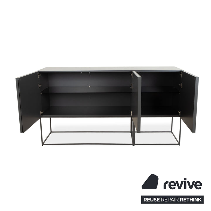 Buffet Kettnaker Mio, acier gris foncé, bleu anthracite, MDF