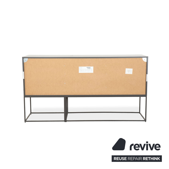 Buffet Kettnaker Mio, acier gris foncé, bleu anthracite, MDF