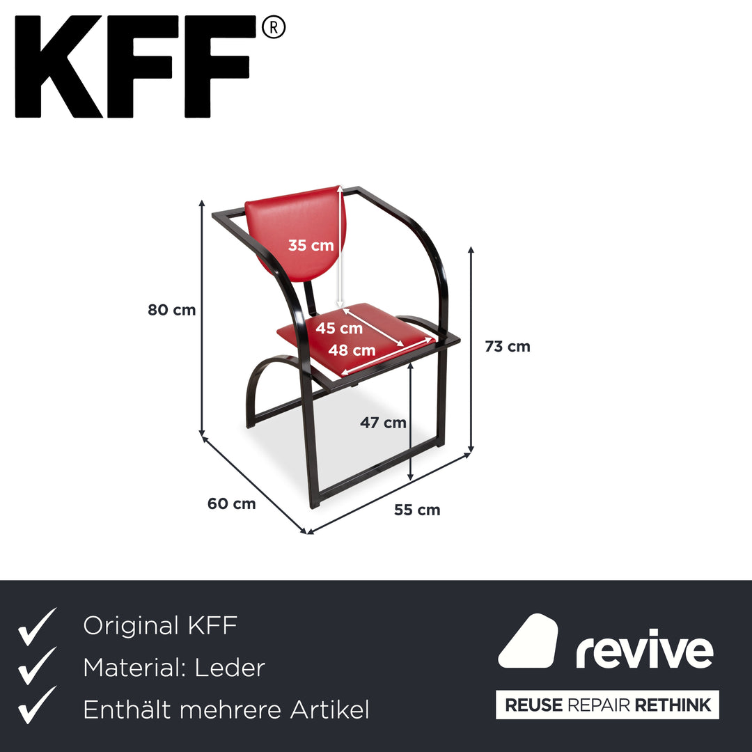 KFF Cosinus Garnitur Leder Stuhl Blau Rot