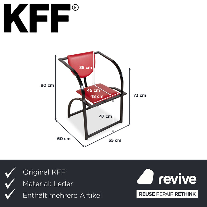 KFF Cosinus Garnitur Leder Stuhl Blau Rot