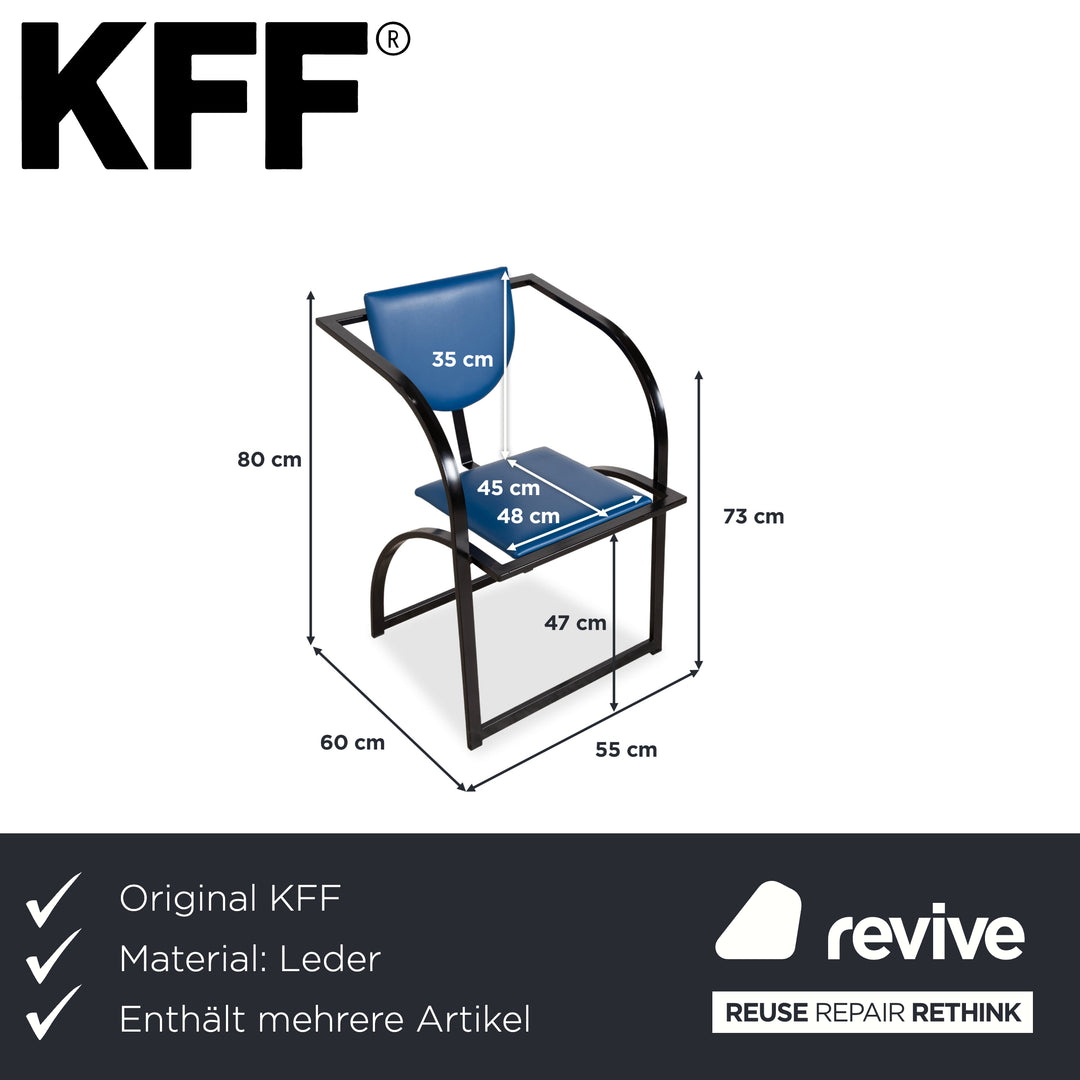 KFF Cosinus Garnitur Leder Stuhl Blau Rot