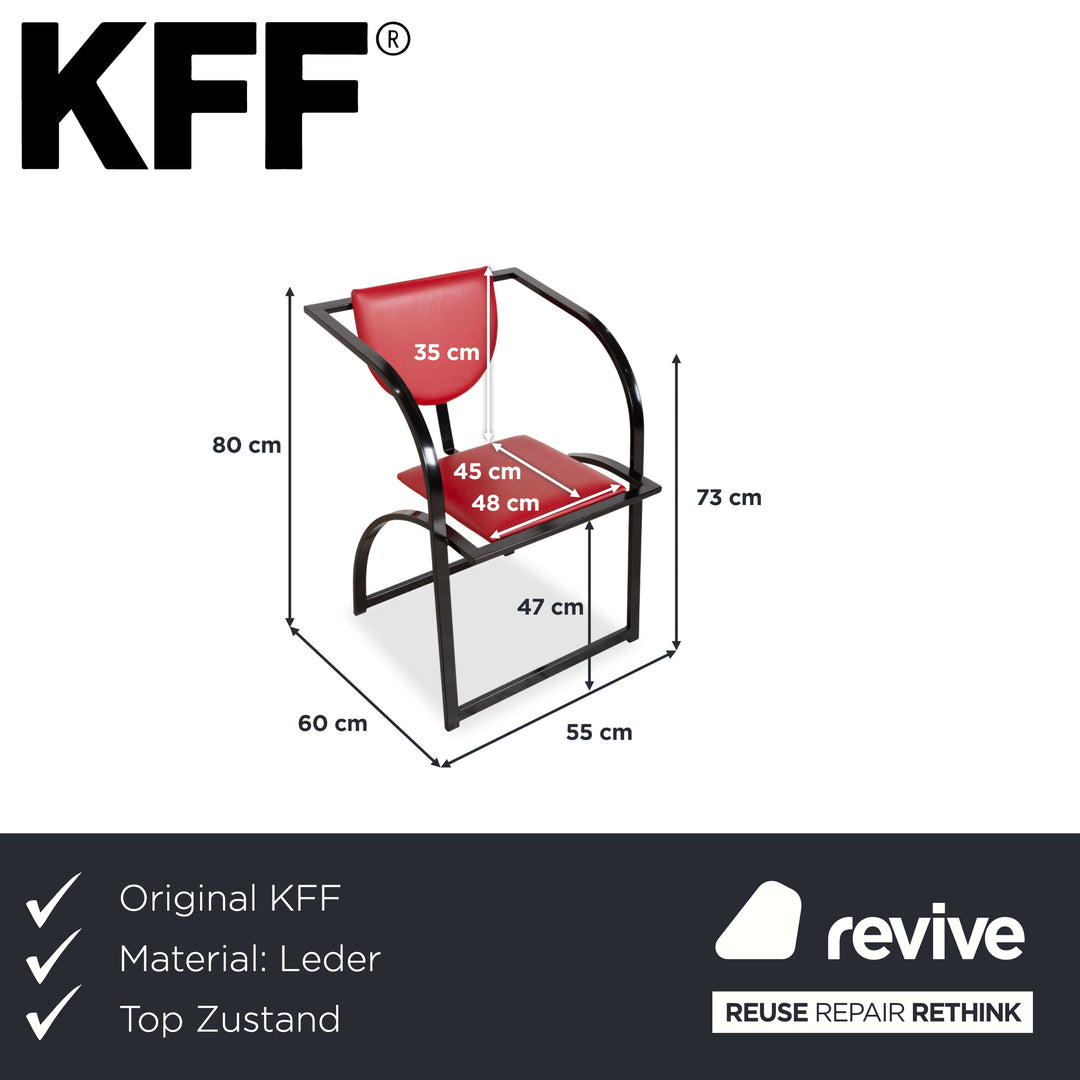KFF Cosinus Leder Stuhl Rot