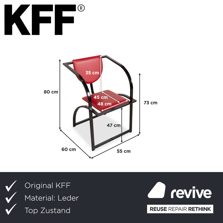 KFF Cosinus Leder Stuhl Rot