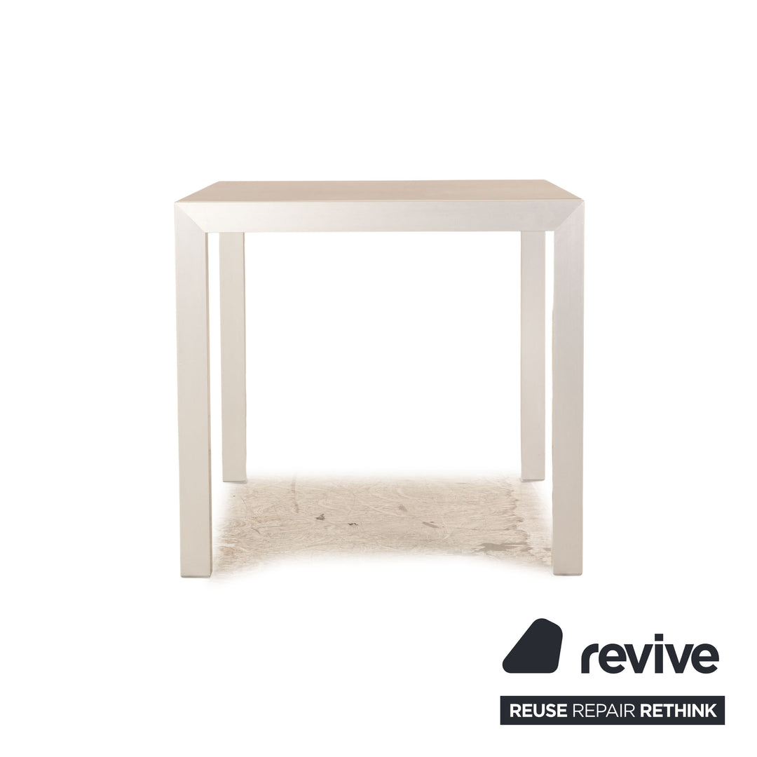 Kirstalia wooden dining table black silver 125 x 80 cm