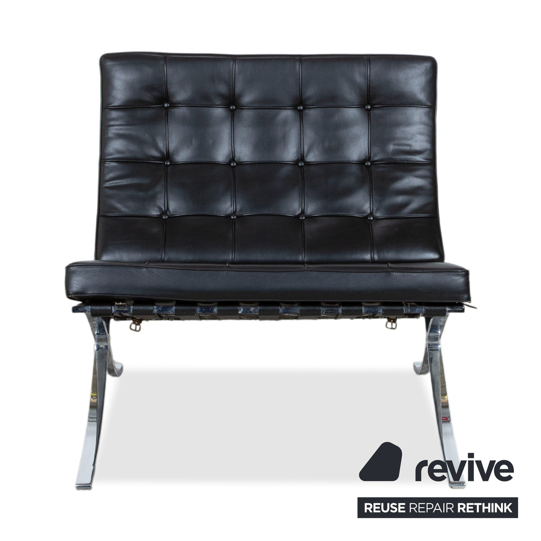 Knoll Barcelona Chair Leder Sessel Schwarz Bauhaus