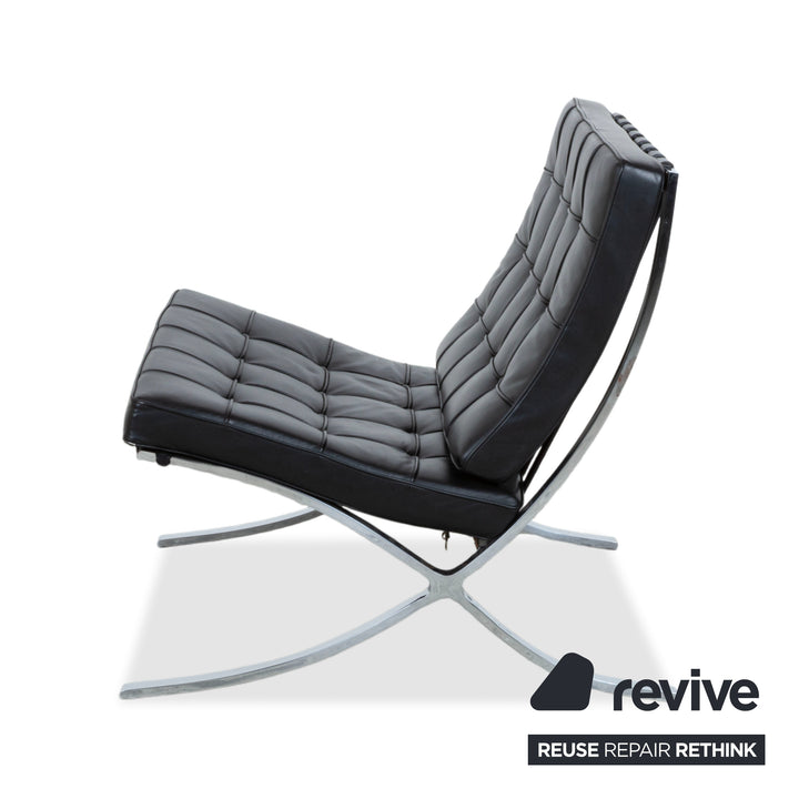 Knoll Barcelona Chair Leder Sessel Schwarz Bauhaus