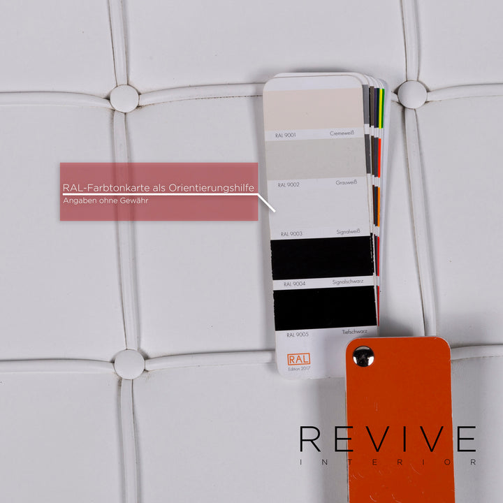 Knoll International Barcelona Chair designer leather armchair set white 2x armchair #9738