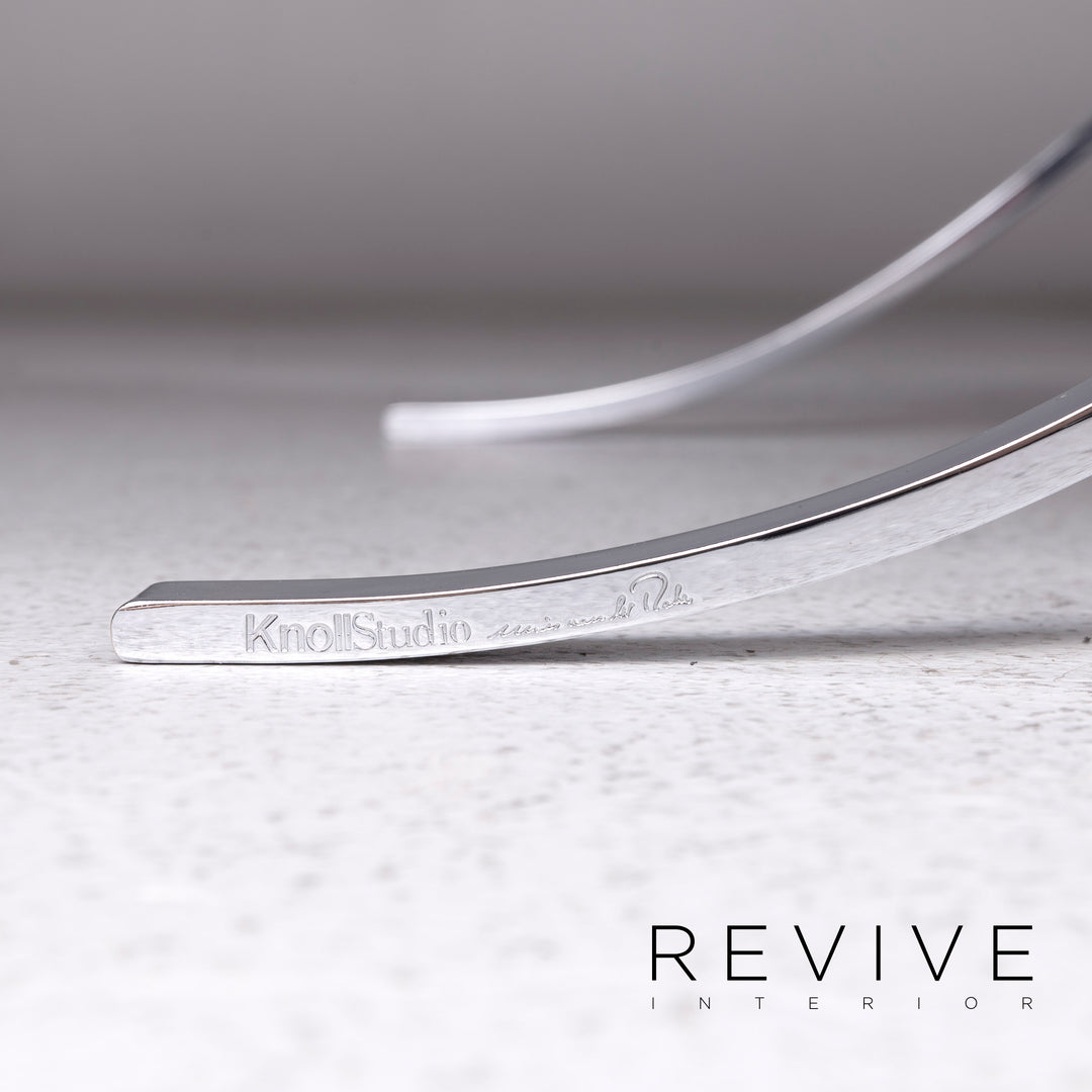 Knoll International Barcelona Chair designer leather armchair set white 2x armchair #9738