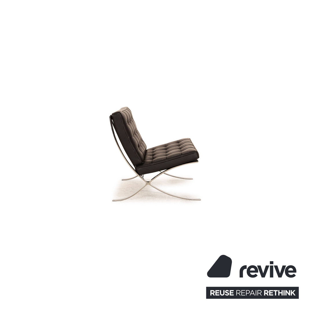 Knoll International Barcelona Chair Leder Sessel Schwarz Bauhaus by Ludwig Mies van der Rohe