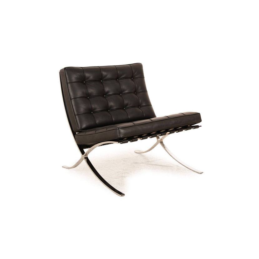 Knoll International Barcelona Chair Leder Sessel Schwarz Bauhaus by Ludwig Mies van der Rohe