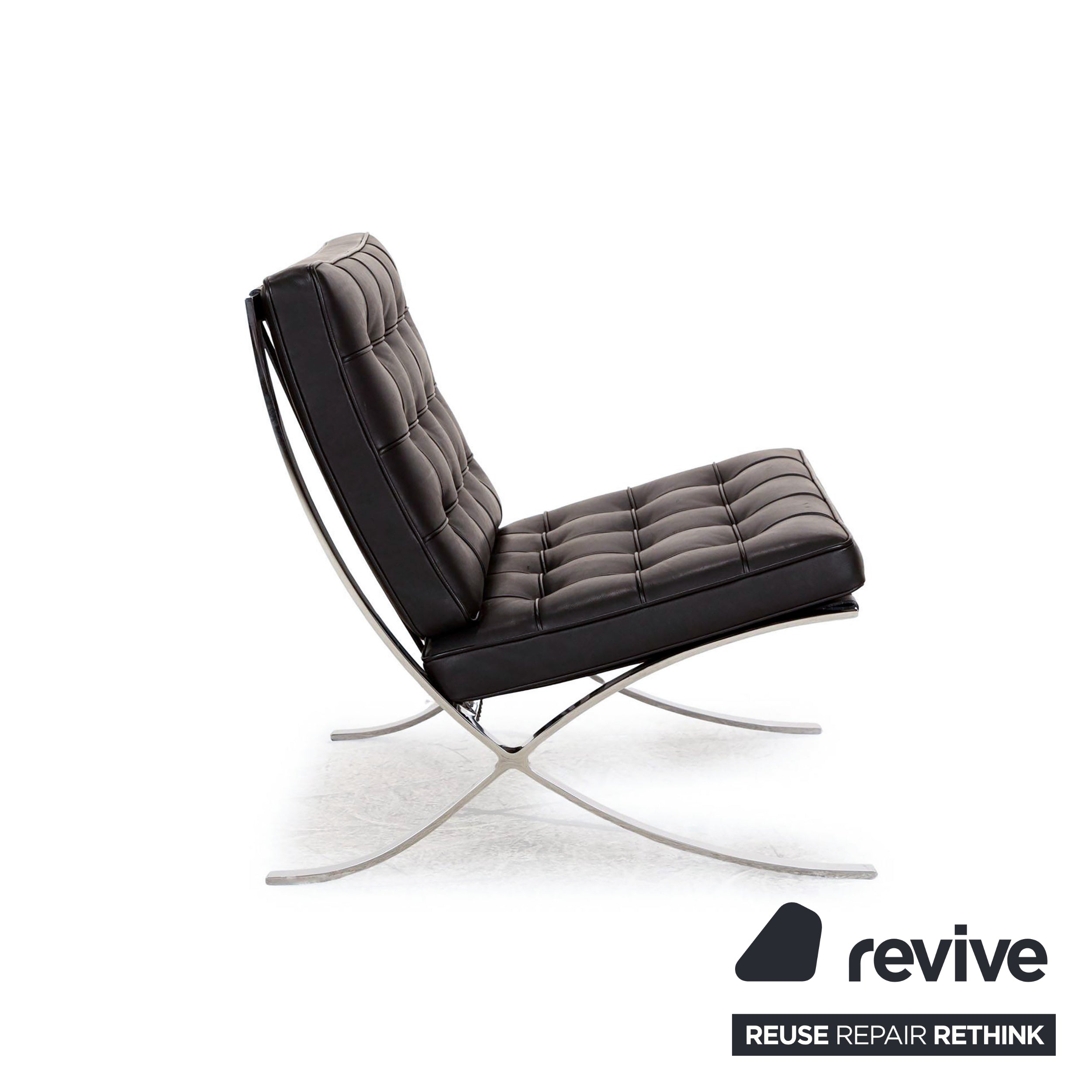 Knoll International Barcelona Chair Leder Sessel Schwarz Bauhaus by Ludwig Mies van der Rohe