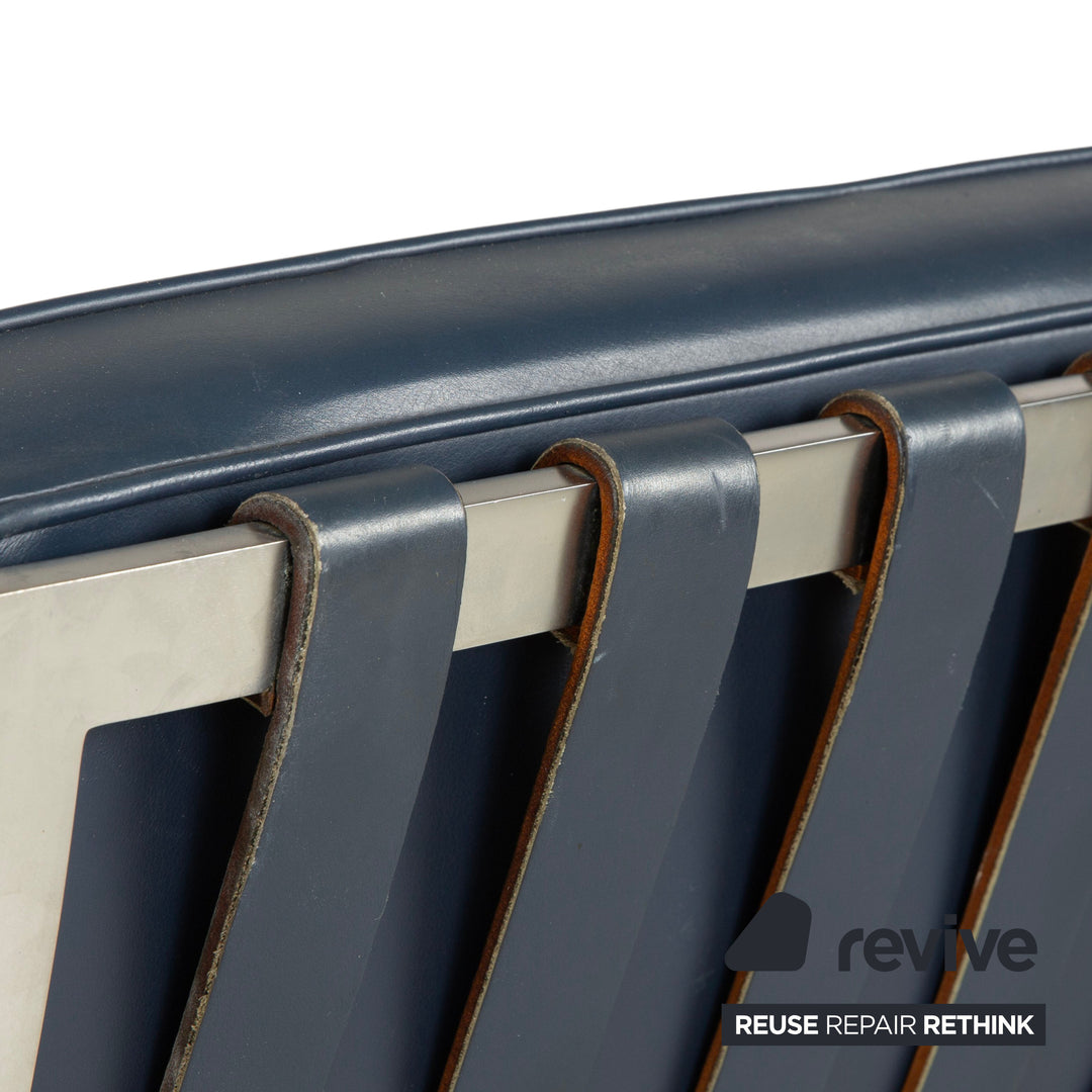 Knoll International Barcelona Chair Blue Petrol Bauhaus by Ludwig Mies van der Rohe