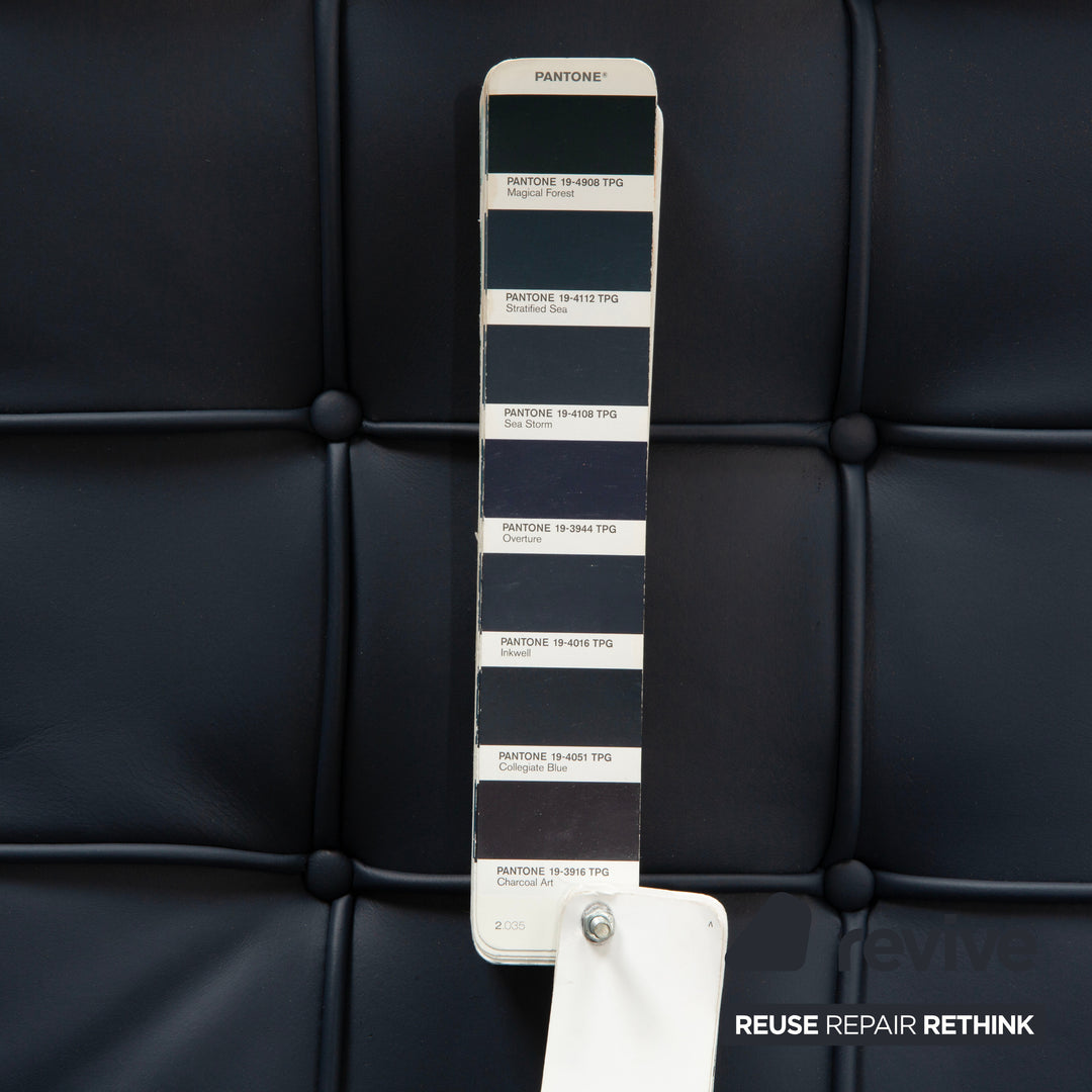 Knoll International Barcelona Chair Sessel Blau Petrol Bauhaus by Ludwig Mies van der Rohe