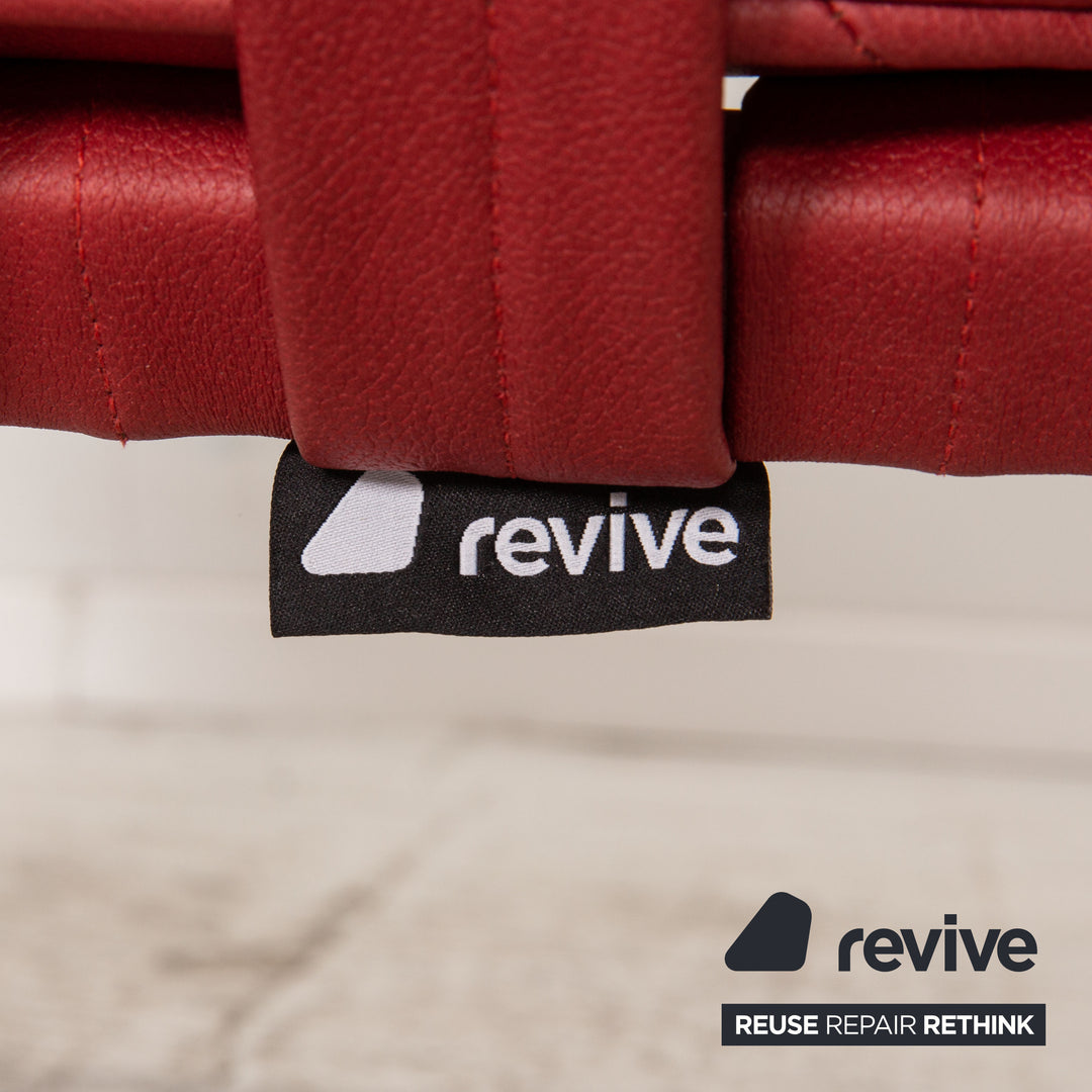 Knoll International Barcelona Chair Stoff Textilleder Sessel Rot Chair Vintage Veganes Leder Neubezug