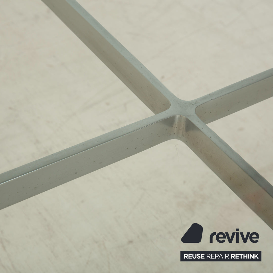 Knoll International Barcelona Glass Coffee Table Chrome