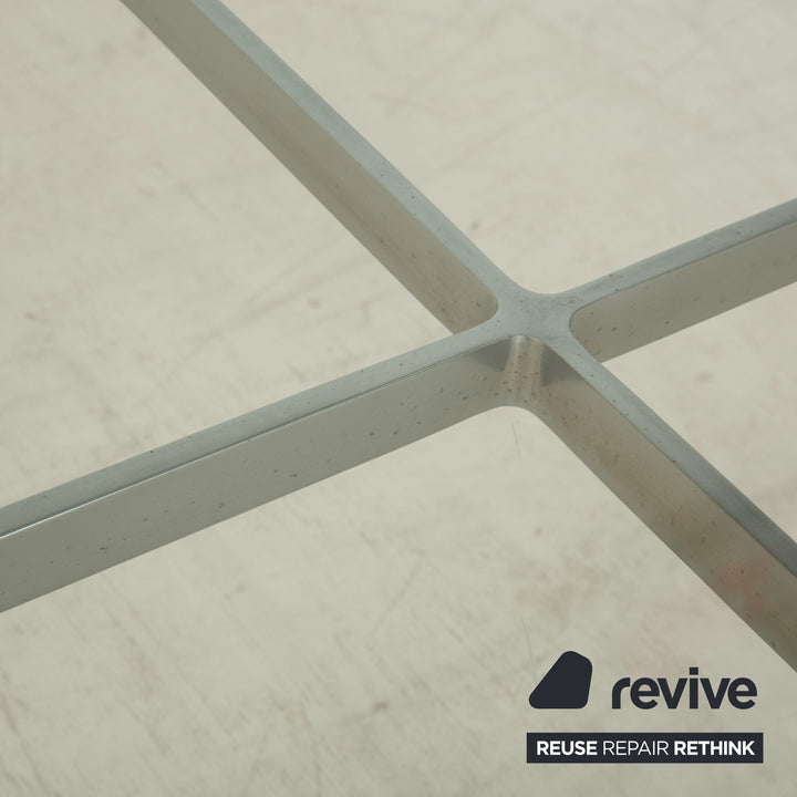 Knoll International Barcelona Glass Coffee Table Chrome