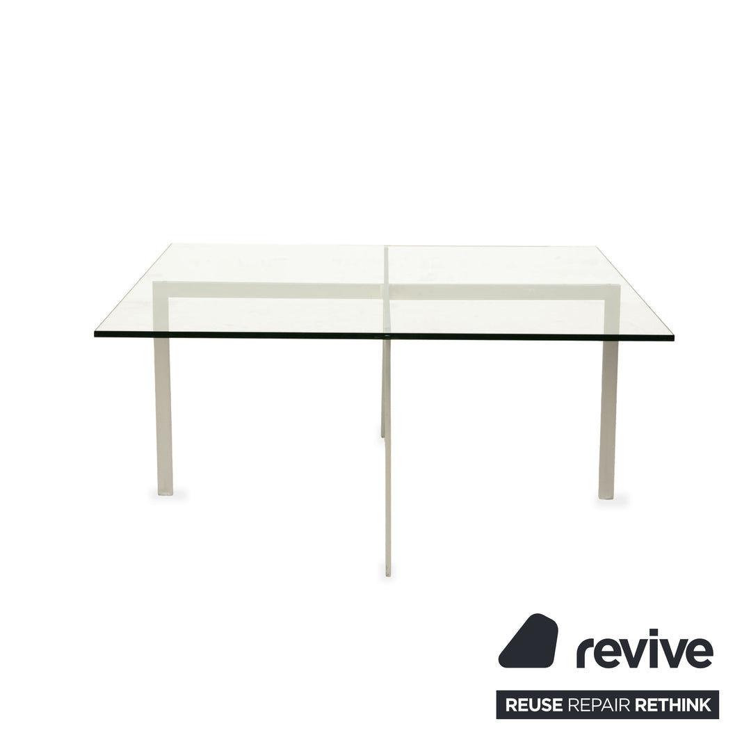 Knoll International Barcelona Glass Coffee Table Chrome